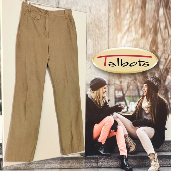 TALBOTS Classic Fit Stretch Corduroy Pant - PETITE - Picture 1 of 9